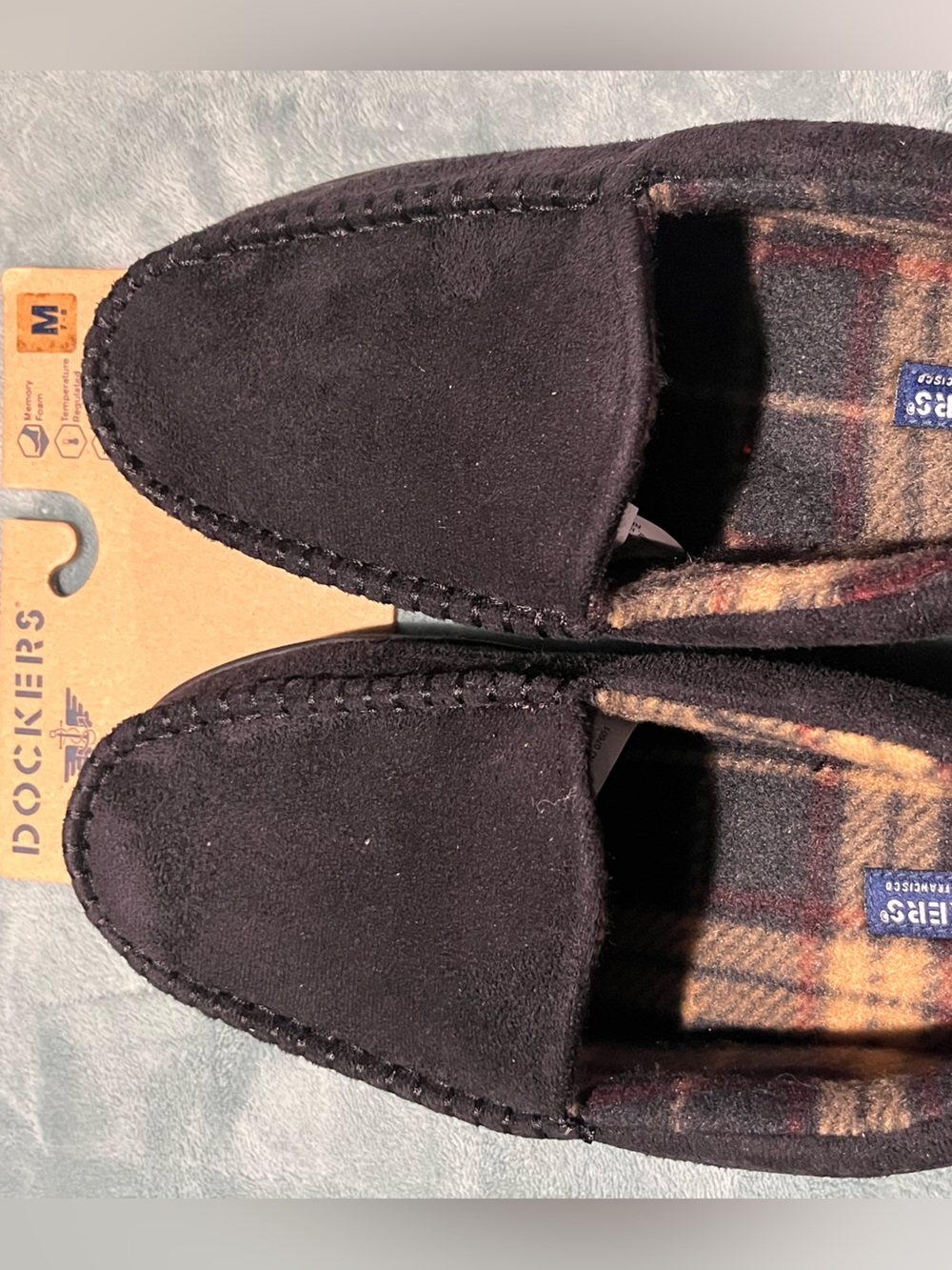 Dockers Black Suede Slip-On Moccasin Loafers